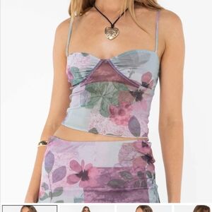 NWT Princess Polly Motel Kikan Mesh Top